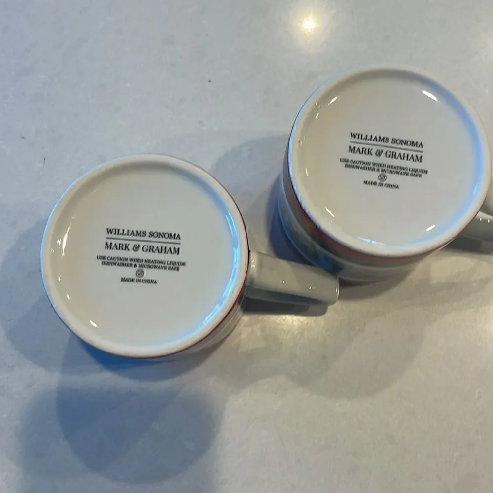 Williams Sonoma mark & graham apre’s coffee cups excellent condition 2 in sale.